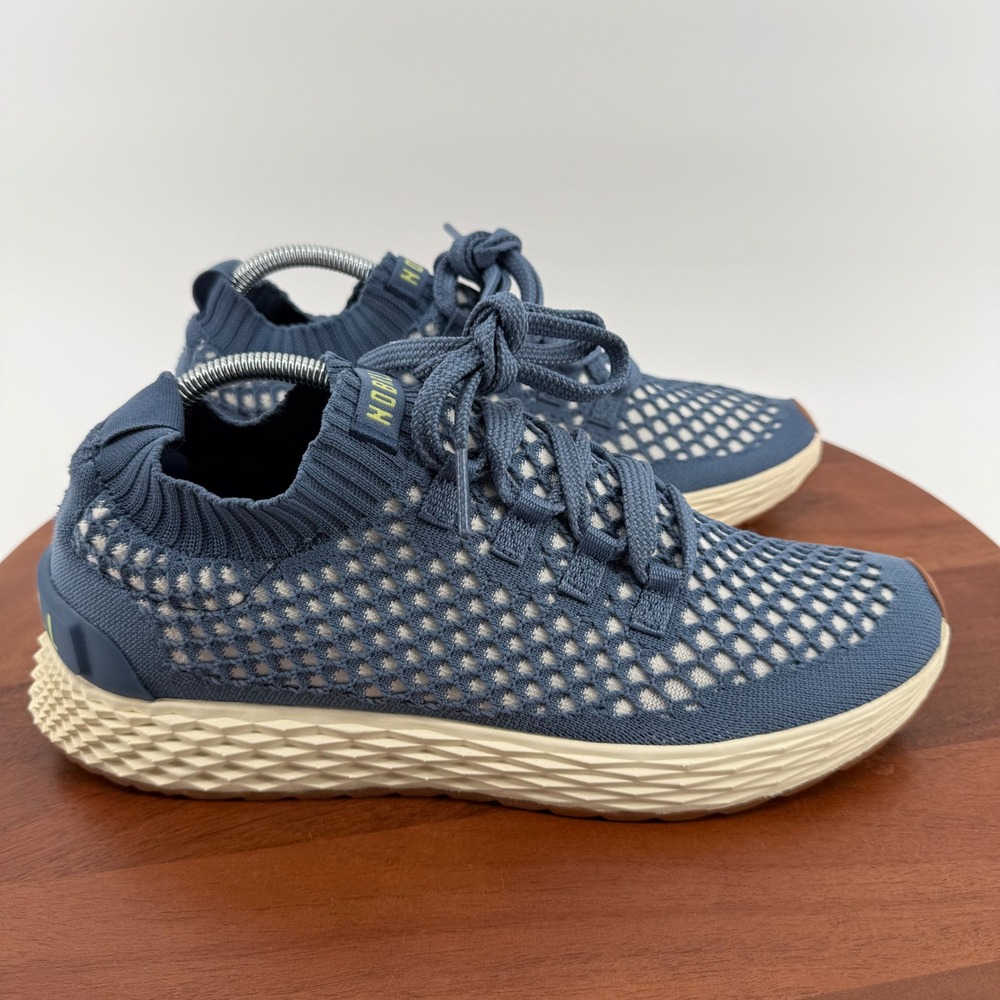NOBULL All Day Knit Easy-On Training Shoes Mineral Blue White Gum M 9.5 W 11